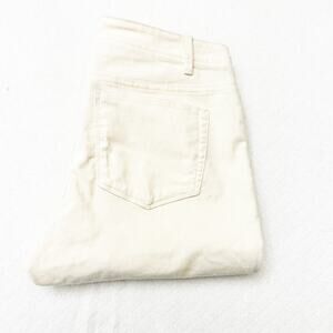 J. Jill Barley Straight Leg Soft Denim Jean Pants Cream Color Size 6 Petite